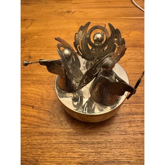 Silver Plated Angle Music Box Vintage - Picture 2 of 4